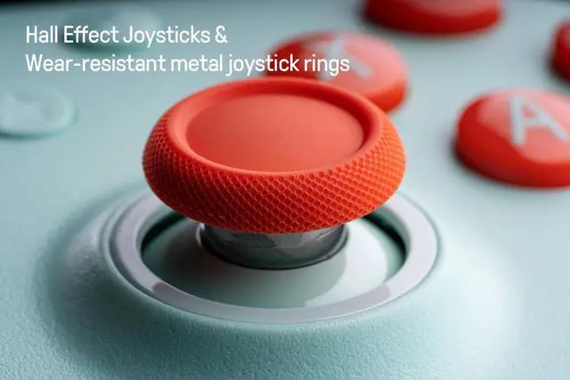 Alt view image 4 of 7 - Ultimate 2C Hall Effect Joysticks and Hall Triggers Wired Controller for Windows PC and Android, with Remappable L4/R4 Bumpers, Turbo function & Rumble vibration (Mint)