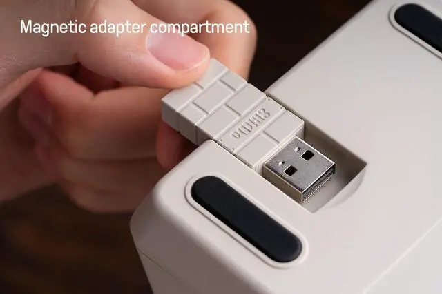 Alt view image 7 of 7 - 18 Key Retro Mechanical Numpad, Supports PC & Standard Calculator Mode, Hot-swappable, PC Calculator Shortcut Button, Bluetooth/2.4G/Wired for Windows and Android - M Edition