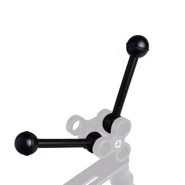 Alt view image 3 of 6 - ZJ15 Scuba Dive Double Ball Joint Arm Aluminum Alloy Ball Head Arm Dive Accessories Underwater Lighting Connector for Diving Photography Video Camera (50mm/2'')