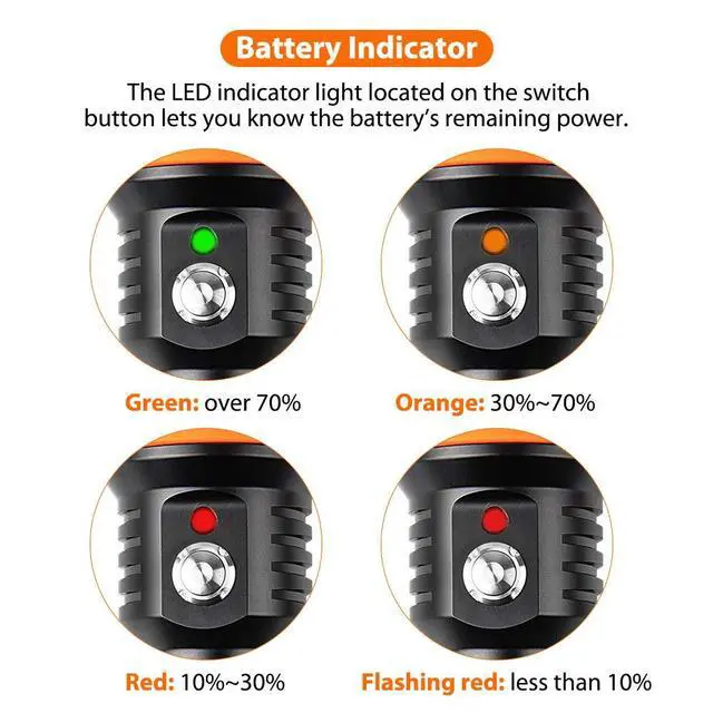 Alt view image 4 of 7 - D850 2500 Lumen Primary Dive Light, 6 Degrees Narrow Beam Technical Underwater Flashlight 5 Imported LED Super Bright Recreational Diving Torch with Battery Indicator, for Under Water Sport