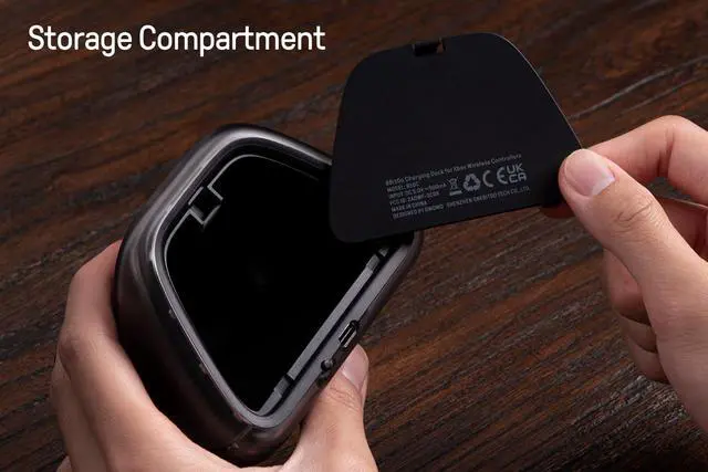 Alt view image 5 of 7 - Charging Dock for Xbox Wireless Controllers, Xbox Charging Station with Magnetic Secure Charging and Light Adjustment for Xbox Series X|S and Xbox One Controller - Officially Licensed (Black)