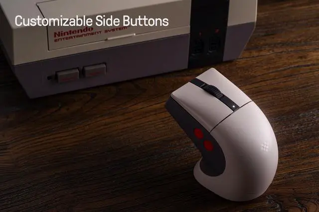 Alt view image 4 of 7 - Retro R8 Mouse with Charging Dock, PAW 3395 Optical Sensor DPI 26K, 4K Polling Rate, Programmable Buttons, Kailh Sword GM X Micro Switches, Ambidextrous - N Edition