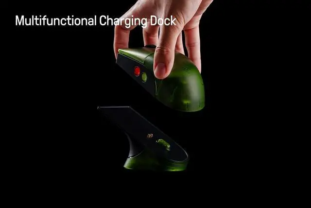 Alt view image 3 of 7 - Retro R8 Mouse with Charging Dock, PAW 3395 Optical Sensor DPI 26K, 4K Polling Rate, Programmable Buttons, Kailh Sword GM X Micro Switches, Ambidextrous - Xbox Edition (Officially Licensed)