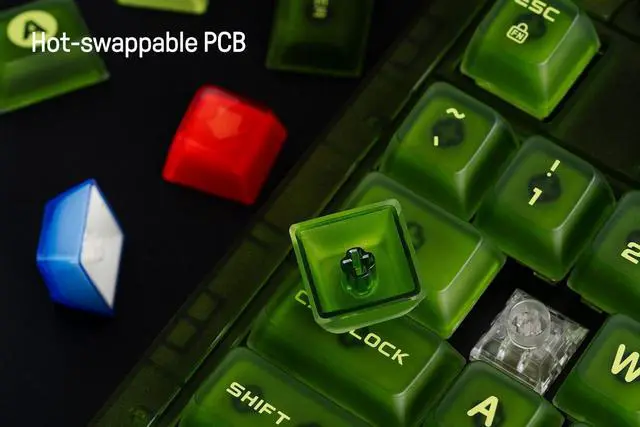 Alt view image 7 of 7 - 87 Keys Retro Mechanical Keyboard Bluetooth/2.4G/USB-C, RGB Backlight, Hot Swappable, Dual Super Programmable Buttons, Volume Knob for PC and Android - Xbox Edition (Officially Licensed)