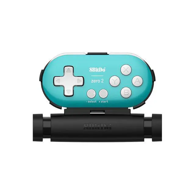 Main image of Zero 2 Bluetooth Gamepad Keychain Sized Mini Controller with Mobile Clip for Switch, Windows, Android (Turquoise Edition)