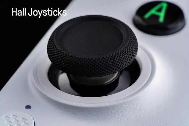 Alt view image 5 of 7 - Ultimate Mobile Gaming Bluetooth Controller for Android Devices with Hall Effect Joysticks and Hall Triggers, Back Buttons, Mapping and Turbo Function (White)