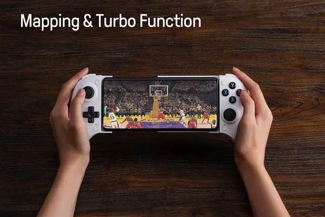 Alt view image 7 of 7 - Ultimate Mobile Gaming Bluetooth Controller for Android Devices with Hall Effect Joysticks and Hall Triggers, Back Buttons, Mapping and Turbo Function (White)