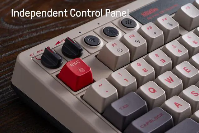 Alt view image 5 of 7 - 108 Keys Retro Mechanical Keyboard Bluetooth/2.4G/USB-C, Hot Swappable, Dual Super Programmable Buttons, Volume knob for Windows and Android - N Edition