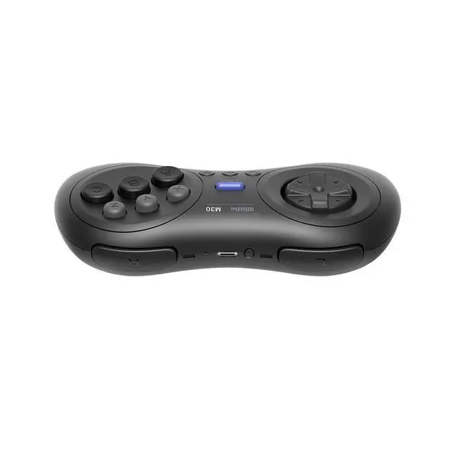 Alt view image 3 of 7 - M30 Wireless Bluetooth Controller Retro Gamepad for Switch, PC Windows, MacOS, Android, Raspberry Pi with Sega Genesis & Sega Mega Drive Style (Black)