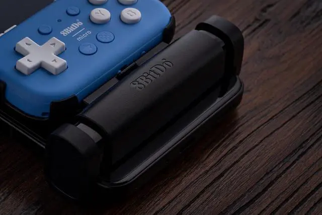 Alt view image 4 of 7 - Micro Bluetooth Gamepad Pocket-Sized Mini Controller with Mobile Clip for Switch, Android, Supports Keyboard Mode (Blue)