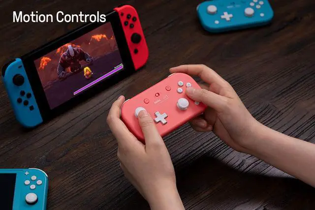 Alt view image 4 of 7 - Lite 2 Bluetooth Controller with Motion Controls, Linear Motors Vibration, Joysticks, Triggers and D-pad, Wireless Gamepad for Switch/Switch 2, Android & Raspberry Pi (Pink)
