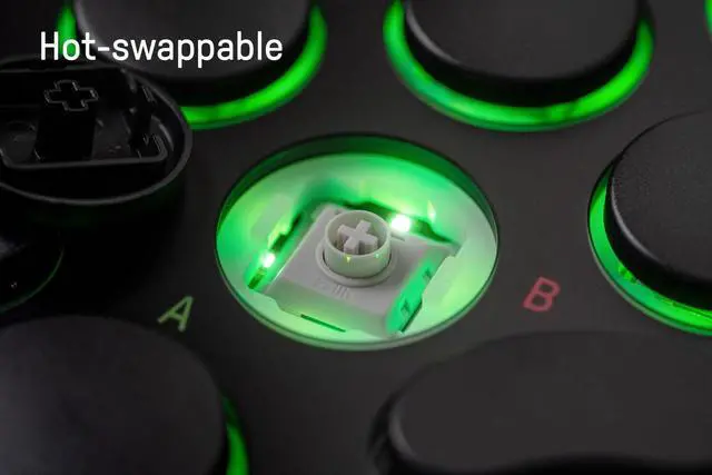 Alt view image 6 of 7 - All-Button Arcade Controller for Xbox Series X|S, Xbox One & PC 2.4G Wireless, Low-profile Mechanical Switches, Programmable Buttons, Hot-swappable PCB, RGB Lighting - Officially Licensed