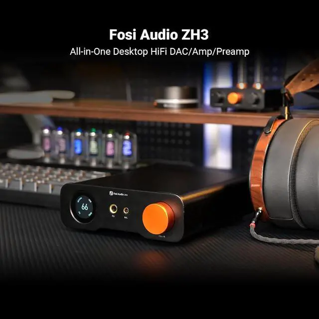 Alt view image 5 of 7 - ZH3 DAC Headphone Amp, Fully Balanced Preamp with AKM4493SEQ XMOS XU316 PCM 768kHz for Amplifiers, USB/Optical/COAX/RCA/12V Trigger Input, XLR/RCA/4.4mm/6.35mm Output with Remote