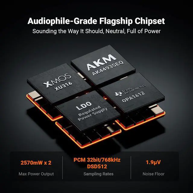 Alt view image 3 of 7 - ZH3 DAC Headphone Amp, Fully Balanced Preamp with AKM4493SEQ XMOS XU316 PCM 768kHz for Amplifiers, USB/Optical/COAX/RCA/12V Trigger Input, XLR/RCA/4.4mm/6.35mm Output with Remote