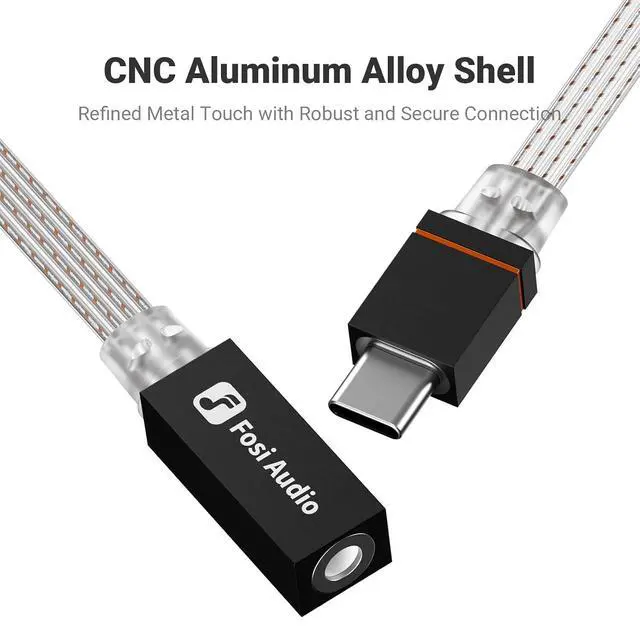 Alt view image 4 of 5 - D2 USB C to 3.5mm Audio Adapter Dongle, DAC Amp for IM4 Wired IEM Earbuds, Headphone Jack Adapter with Mic Support, Type C Male to 3.5mm Female, 32bit/384kHz
