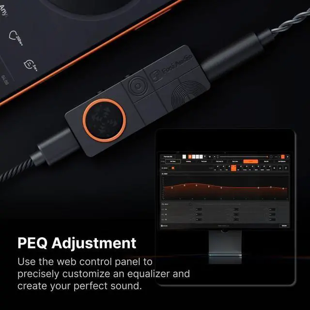 Alt view image 2 of 7 - DS3 USB-C DAC HiFi Amp Dongle, Portable Headphone Amplifier with 7.1 Spatial Audio, ES9039Q2M XMOS Powered, DSD512, 3.5mm Single 4.4mm Balanced for PC/Phone/ PS5/ Switch Black