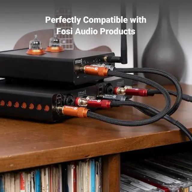 Alt view image 7 of 7 - BT20A MAX Stereo Power Amplifier, 300W x 2 Hi-Fi Audio Amp with PFFB Technology, LDAC Bluetooth 6.0 +Fosi Audio 2RCA to 2RCA Cable 0.9Ft