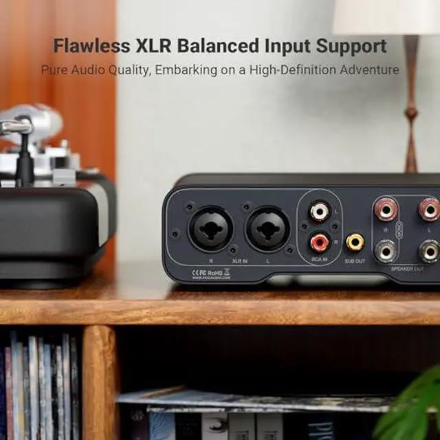 Alt view image 7 of 7 - BT20A MAX Stereo Power Amplifier, 300W x 2 Hi-Fi Audio Amp with PFFB Technology, LDAC Bluetooth 6.0+Fosi Audio ZA3 Balanced Stereo Amplifier Home Audio Component Mini 2 Channel Mono Amp