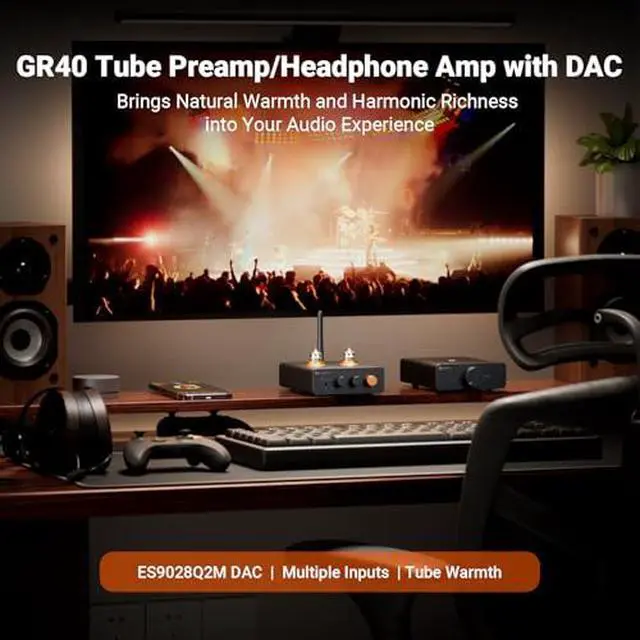 Alt view image 4 of 7 - GR40 Tube Preamplifier with DAC and V3 Mono Power Amplifier for Home Audio Speakers