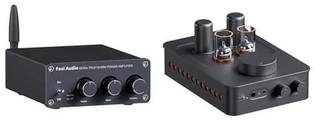 Main image of BT20A Bluetooth Stereo Amplifier, 2 Channel Home Audio Component Amplifiers and GR70 Tube Headphone Amp Preamp Mini HiFi Preamplifier for Home Audio