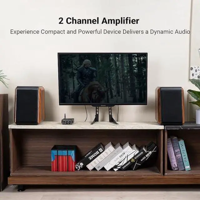 Alt view image 5 of 7 - BT20A Bluetooth Stereo Amplifier, 2 Channel Home Audio Component Amplifiers and GR70 Tube Headphone Amp Preamp Mini HiFi Preamplifier for Home Audio