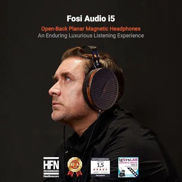 Alt view image 2 of 7 - i5 Open-Back Planar Magnetic Headphones with 97mm Ultra-Large Diaphragm K7 DAC Headphone Amp, Desktop USB C Digital to Analog Audio Converter for Workspace and Gaming PC PS5
