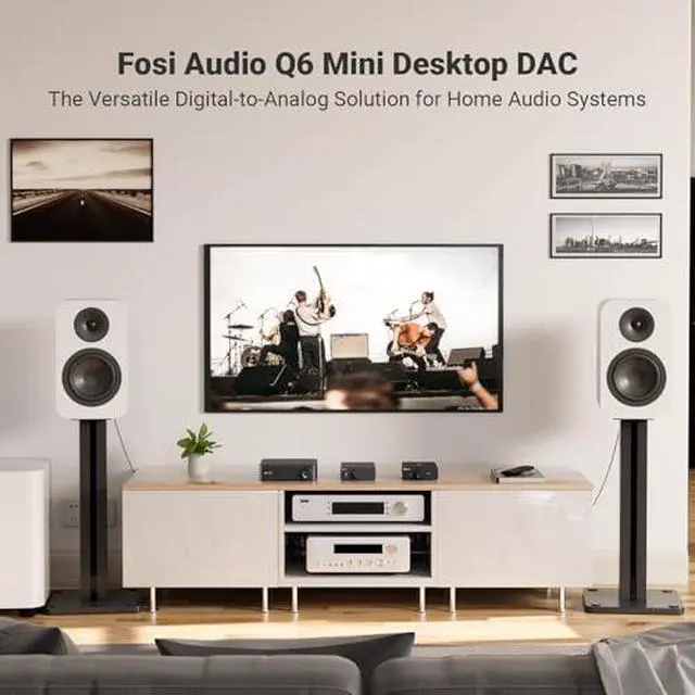 Alt view image 2 of 7 - Q6 Mini Desktop DAC, V3 Stereo Amplifier Home Audio 2 Channel Audio Component