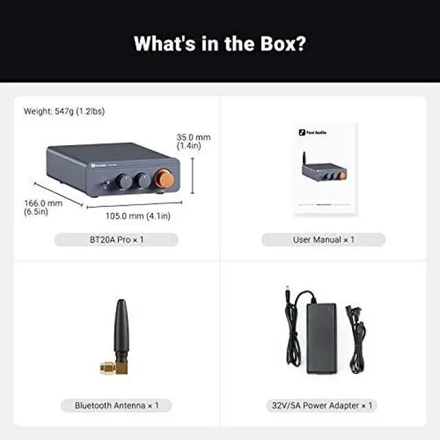 Alt view image 5 of 7 - BT20A Pro Bluetooth 5.0 Amplifier, 300W x2 Wireless Amp + Fosi Audio BT20A MAX Stereo Power Amplifier, 300W x 2 Hi-Fi Audio Amp with PFFB Technology, LDAC Bluetooth 6.0