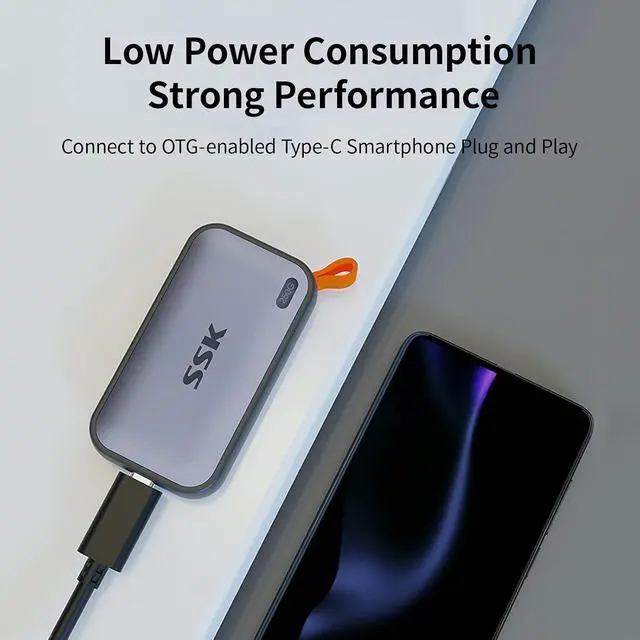Alt view image 3 of 6 - Portable SSD 250GB External Solid State Drives, up to 1050MB/s USB C SSD External Hard Drive USB 3.2 Gen2 for iPhone 15/16/17Pro, Windows, Mac, Android Phones and Tablets