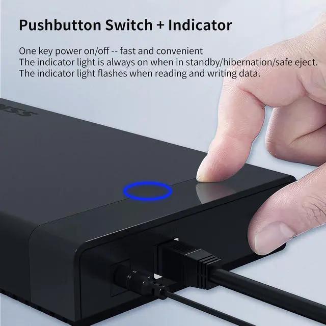 Alt view image 6 of 7 - 3.5 External Hard Drive Enclosure USB 3.0 to SATA Lay-Flat Tool-Free Case Dock for 3.5 2.5 inch SSD/HDD up to 20TB Hard Drive Docking Station Supports UASP Trim