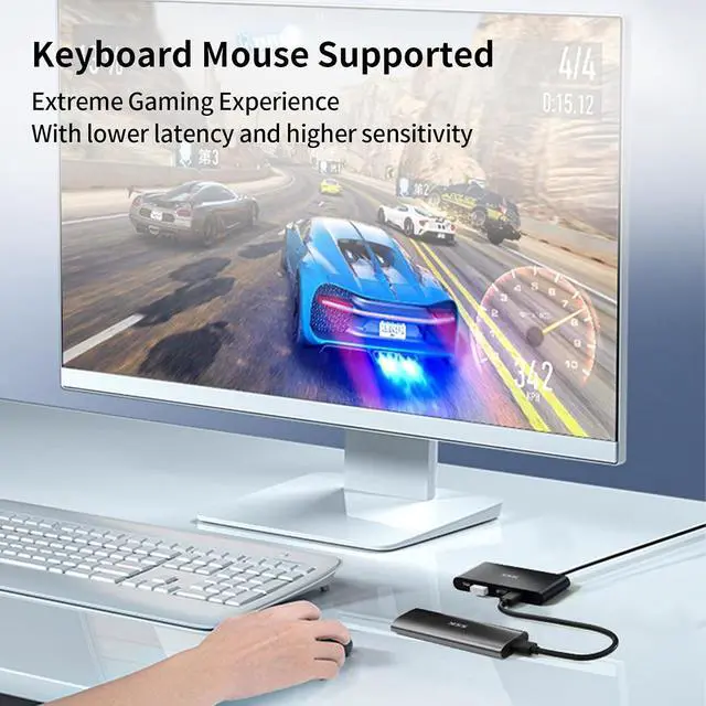 Alt view image 4 of 7 - USB-C 3.2 Hub 10Gbps, 4 Ports USB C Splitter for Laptop, USB 3.2 Hub Multiport Adapter Extender Compatible with Thunderbolt MacBook Pro PC and More Type c (Not Support Charging/Monitor)