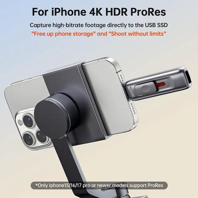 Alt view image 5 of 7 - 256GB Flash Drive SSD External, Push-Pull USB Drive up to 1000MB/s Dual Head, Thumb Drive-USB SSD Memory Stick for iPhone 15/16/17, Android, Tablet, Win& Mac Zinc Alloy