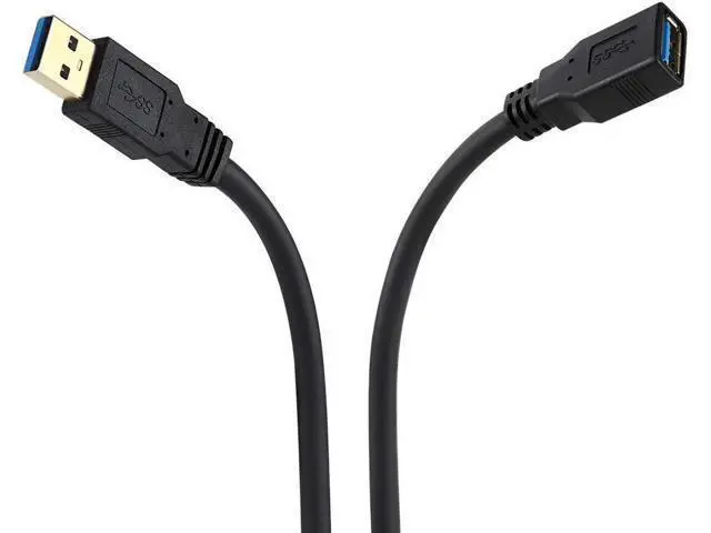 Main image of USB 3.0 Extension Cable 20 FT USB Extender Cable 20 FT Type A Male to A Female SuperSpeed Extension Cord (20FT Black)
