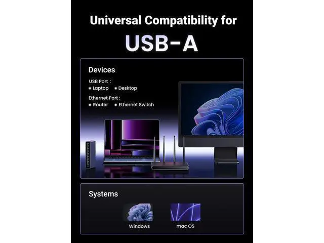 Alt view image 6 of 7 - USB to Ethernet Adapter 2.5Gb, Ethernet Adapter, Aluminum, USB 3.0 to RJ45 Computer Network Internet LAN Dongle for Laptop, Compatible for MacBook Air/Pro, XPS, Windows, macOS