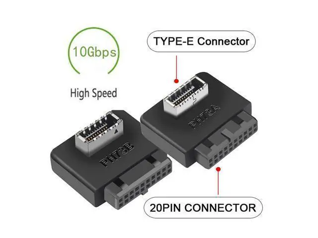 Alt view image 5 of 7 - 2pcs USB 3.1 Front Panel Socket Key-A Type-E to USB 3.0 20Pin Header Male Extension Adapter for Motherboard