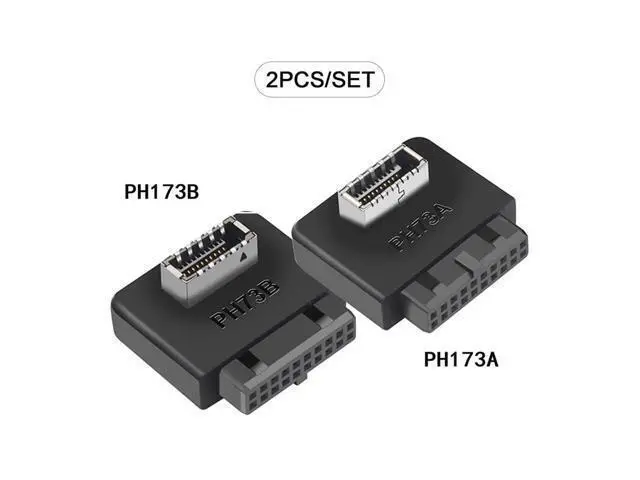 Alt view image 4 of 7 - 2pcs USB 3.1 Front Panel Socket Key-A Type-E to USB 3.0 20Pin Header Male Extension Adapter for Motherboard