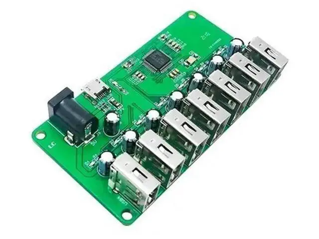 Alt view image 2 of 3 - USB HUB Splitter 1 to 7 Port USB Hub Seven Port USB Splitter Module with Power Supply USB 2.0 Expansion