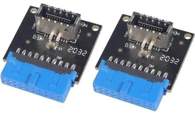 Main image of USB 3.1 Front Panel Socket to USB 3.0 20Pin Header Male Extension Cable Adapter for Motherboard Card 20P USB to Type-E Connector (2 Pcs)