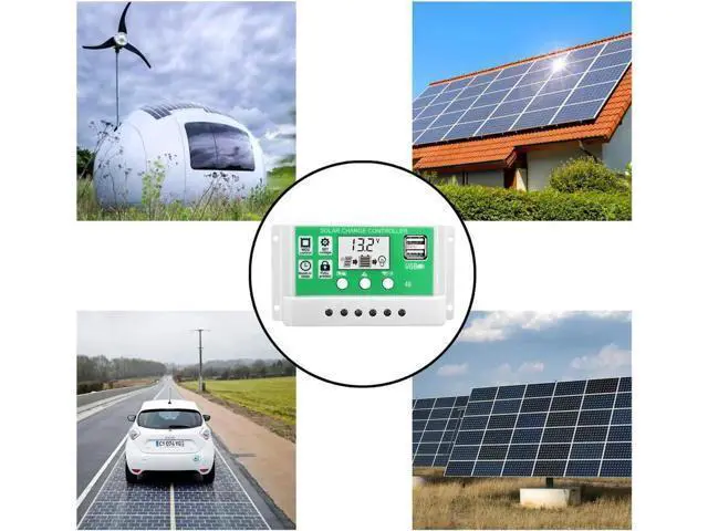 Alt view image 3 of 4 - 30A 12V 24V Solar Charge Controller Lithium Battery LCD Display USB Charged Solar Panel Charger