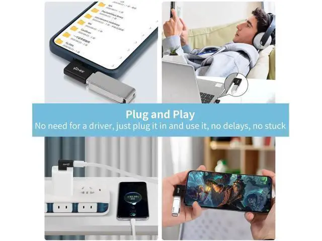 Alt view image 3 of 7 - Right Angle USB C to USB Adapter(2 Pack), 90 Degree USB A 3.0/10Gbps Male Adapter to Type C Female Connector Data OTG Converter for Laptop Tablet Phone Power Banks
