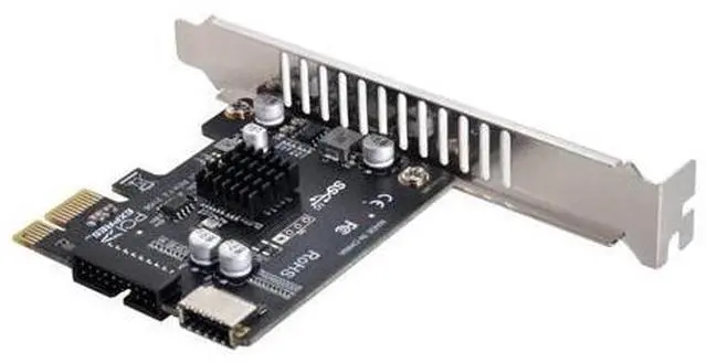 Main image of 5Gbps Type-E USB 3.1 Front Panel Socket & USB 3.0 to PCI-E 1X Express Card VL805 Adapter for Motherboard
