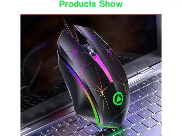 Alt view image 2 of 7 - Wired Gaming Mouse, USB Optical Mouse with 3 Buttons, 1200DPI Wired Ergonomic USB Computer Mouse, Desktop Laptop PC Gaming Mouse (Black)