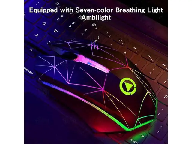 Alt view image 4 of 7 - Wired Gaming Mouse, USB Optical Mouse with 3 Buttons, 1200DPI Wired Ergonomic USB Computer Mouse, Desktop Laptop PC Gaming Mouse (Black)