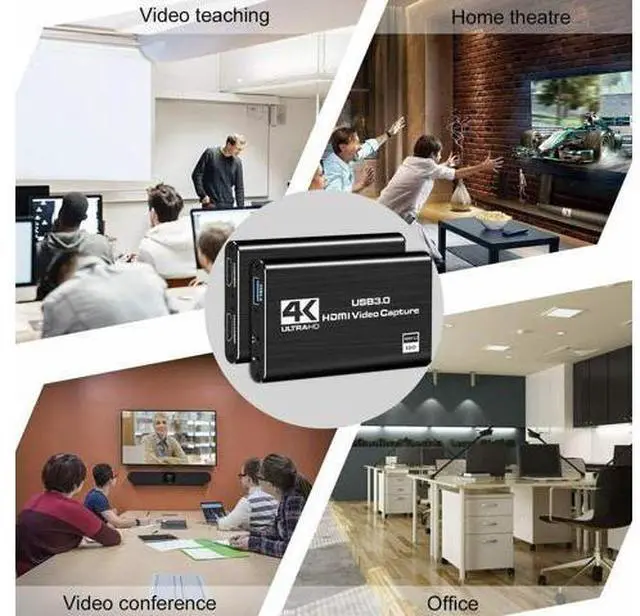 Alt view image 7 of 7 - Video Capture Card, 4K USB 3.0 Video Capture Card 1080P 60fps Video Grabber Record HDMI 4K Loopout Support PS3/ PS4 /Xbox One/DSLR/Camcorders/Action Cam