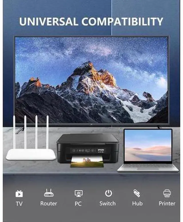 Alt view image 6 of 7 - Ethernet Splitter High Speed, 1000Mbps Ethernet Splitter 1 to 3 , Gigabit Internet Splitter with USB Power Cable, LAN Splitter for Cat 5/5e/6/7/8 Cable (3 Devices Simultaneous Networking)