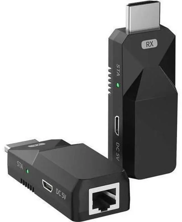 Main image of 1080P HDMI Extender, Use Cat5e/6 Ethernet Cable Extend Audio and Video Signals up to 165 Feet with Lossless Transmission