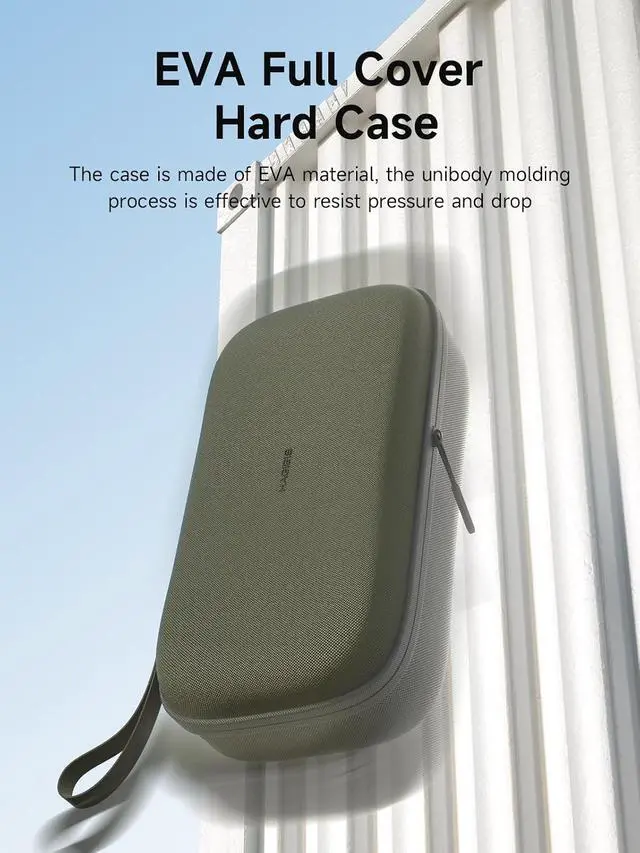 Alt view image 5 of 7 - Electronics Organizer Travel Case for Mac Mini M4/M4 Pro 2024 Portable Waterproof Carry Case for Cable, Charger, Docking Station, Power Bank, SD Card, Mouse, USB Flash Disk (Green)