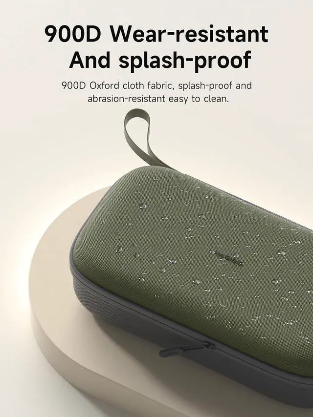 Alt view image 7 of 7 - Electronics Organizer Travel Case for Mac Mini M4/M4 Pro 2024 Portable Waterproof Carry Case for Cable, Charger, Docking Station, Power Bank, SD Card, Mouse, USB Flash Disk (Green)