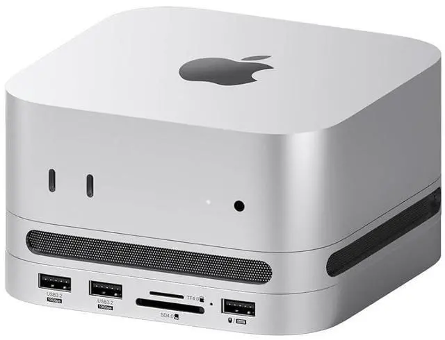 Main image of Mac mini M4 Hub with M.2 SSD Enclosure & Dustproof Stand, USB-C Docking Station with M.2 NVMe SSD Case, 4K@60Hz HDMI, SD4.0, Micro SD 4.0, 10Gbps USB3.2 for Mac mini M4 Pro (MC65H)
