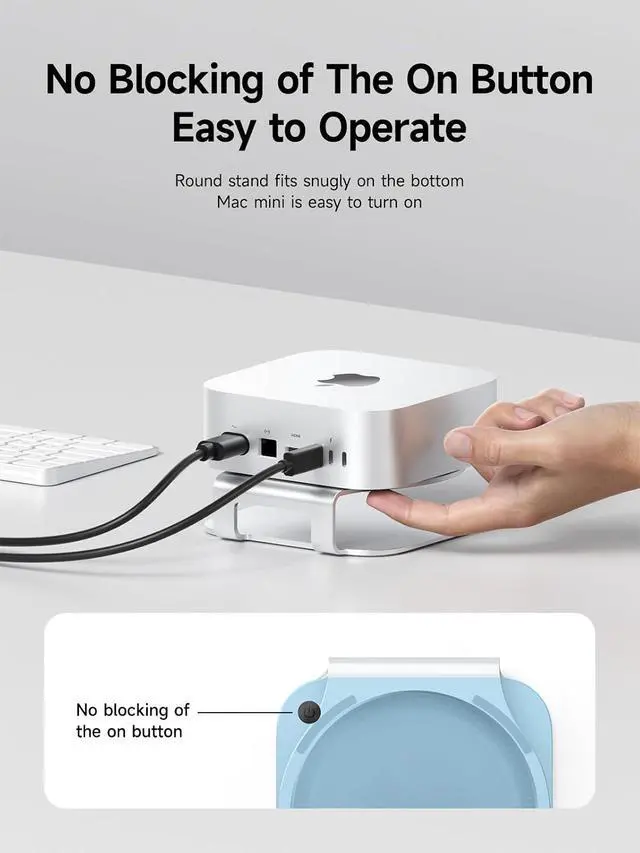 Alt view image 2 of 7 - Mac mini M4 Stand Storage Holder Aluminum Dock Heat Dissipation Bracket Cooling Mount Accessories for Mac mini M4 Pro